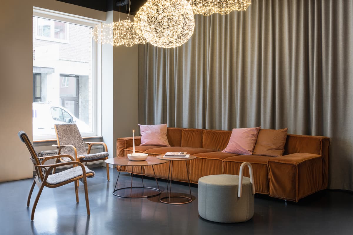 The settings are informal, in-between spaces with an important function to fulfil, often more than one